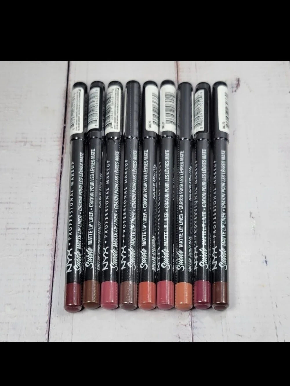 9 Piece NYX Suede Matte Lip Liner Bundle NEW!